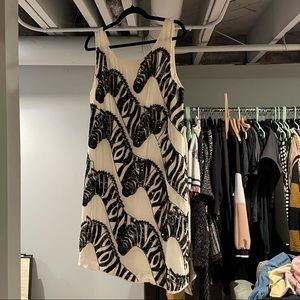 Maeve Beaded Zebra Shift Dress